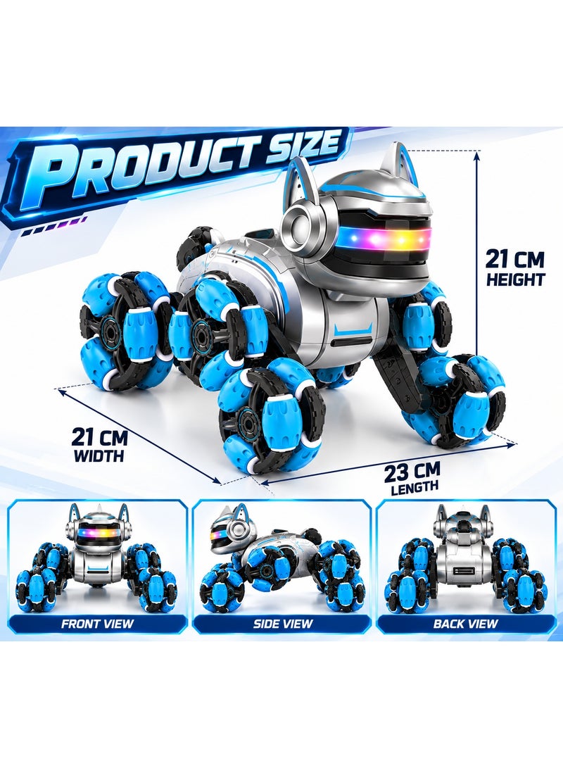 ستانت روبوت الكلب STUNT NO-168-41 بـ8 عجلات وتحكم عن بعد – ساعة تحكم بالإيماءات وروبوت استعراضي 15 قناة مع إضاءة LED وموسيقى - Image 3