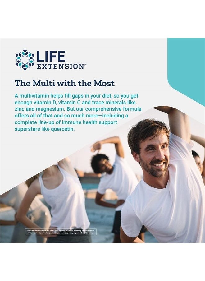 Life Extension - Two-Per-Day Multivitamin – Daily Dose of Vitamins & Minerals For Men and Women - Complete Essential Vitamin Supplement for Energy, Health – Gluten-Free – Non-GMO – 60 Tablets - Image 1