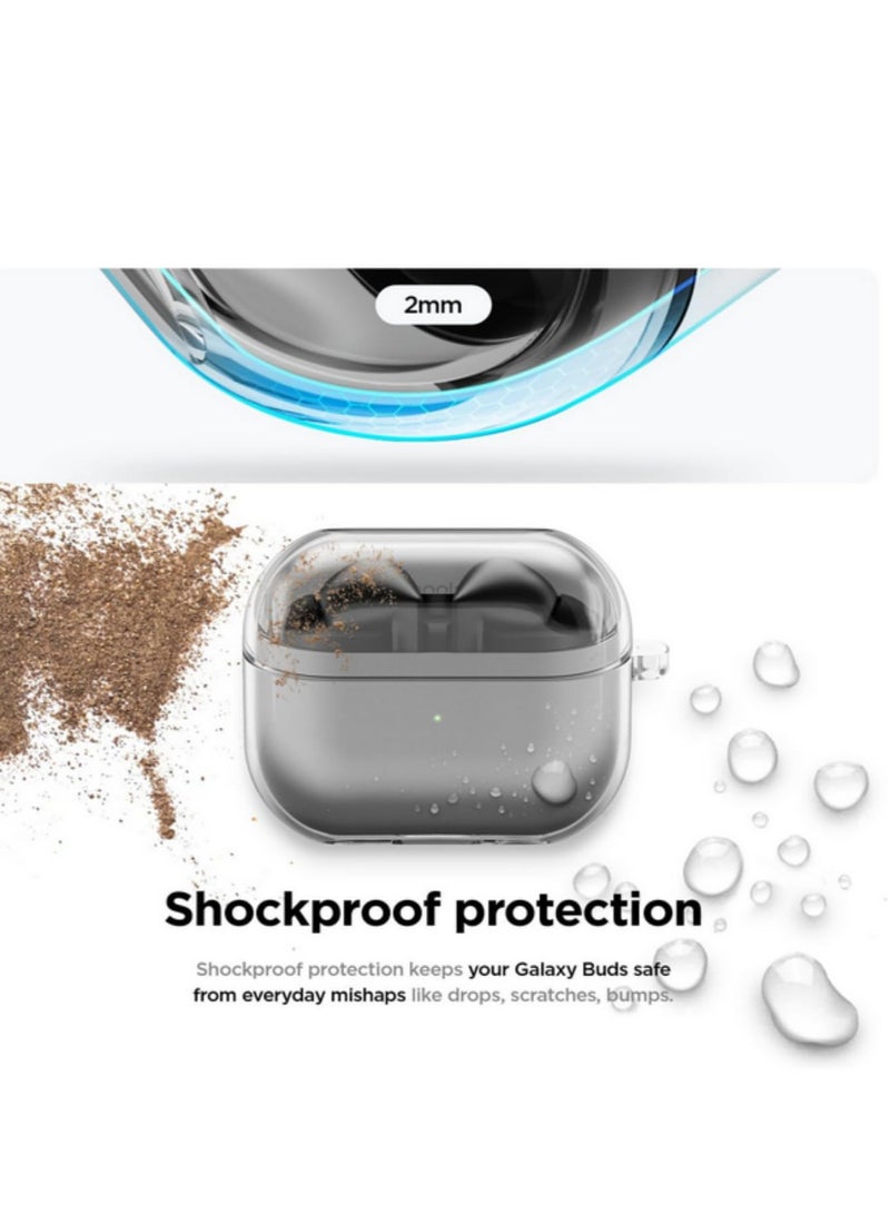 1PCS Wireless Bluetooth Headset Case for Samsung Galaxy Buds 3/3 Pro TPU Transparent Soft Shell Protective Cover, Anti-Scratch Clear Case, Slim Fit Shockproof Cover (Clear)  - Image 3