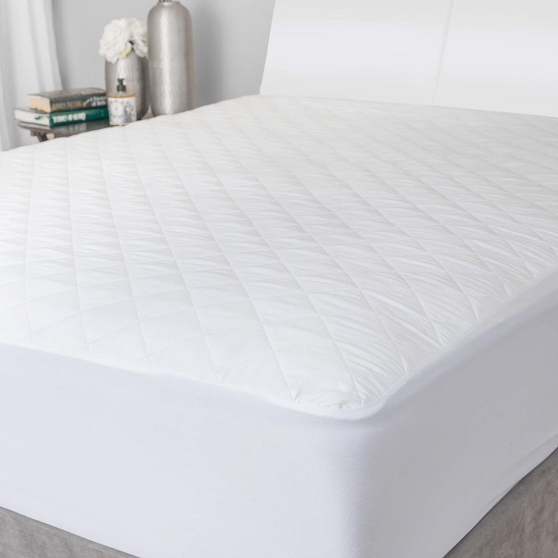 Masirs - The Quilted Mattress Pad is Comfortable and Thick Enough to Get a Restful Night Sleep. The Plush Mattress Topper Will Also Help Protect Your Mattress from Stains. (Twin) - Image 1