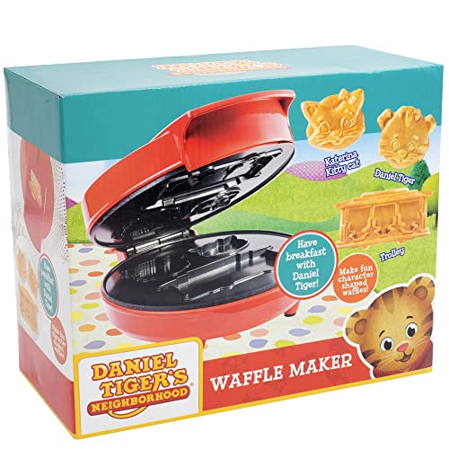 SCS Direct Daniel Tiger Neighborhood Waffle Maker Iron- Electric Nonstick Waffler Feat. 3D Mini Character Shaped Waffles Pancakes- Daniel Tiger, Katerina Kitty Cat & Trolley- Fun Breakfast for Kids - Great Gift - Image 5