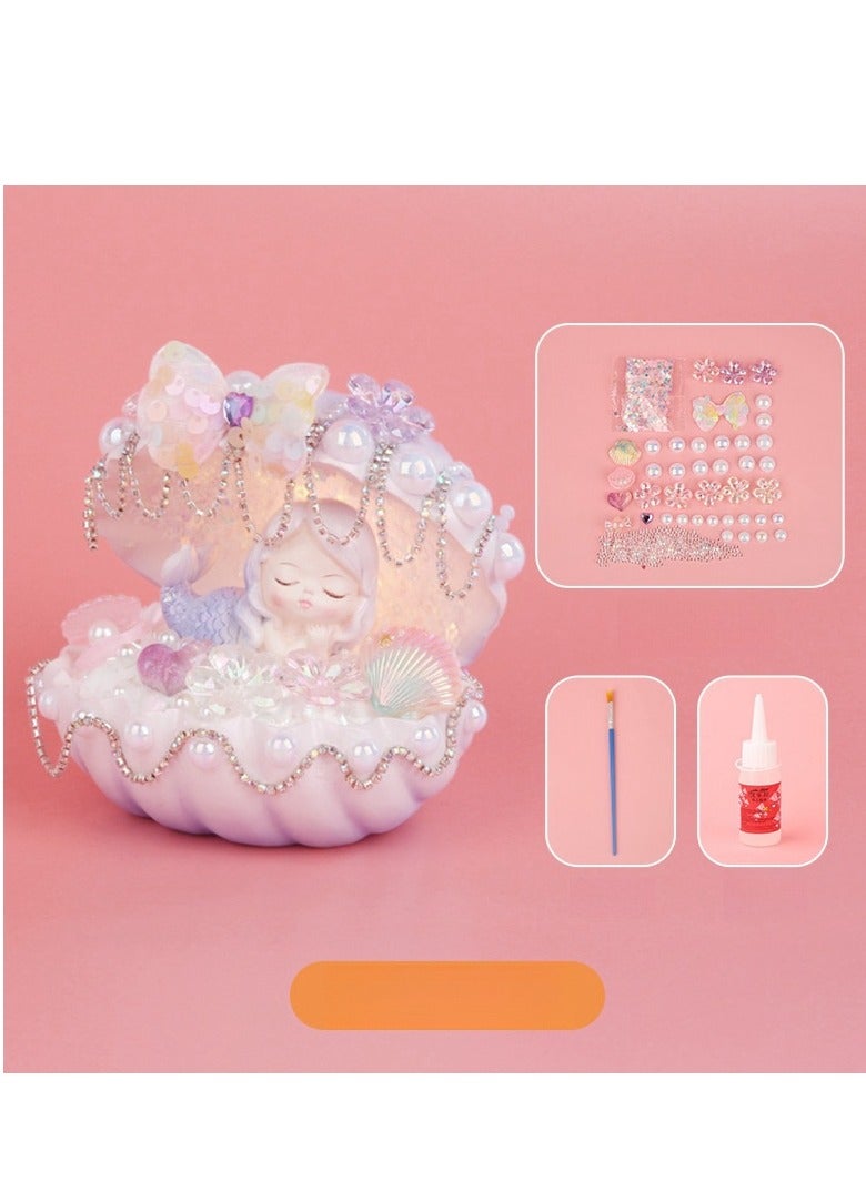 Girl's Creative Handmade Material Bag Making Night Light Birthday Gift Toy  - Image 1