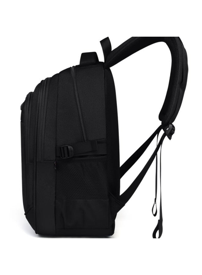 Edison Junior High School Backpack Waterproof Large Capacity Double Shoulder Bag Elementary School High Grade Burden Reduction Backpack L796-9 Black - Image 3