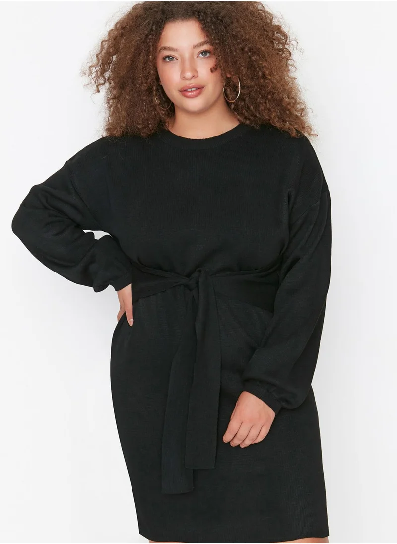 Trendyol Curve Tie Detail Knitted Dress