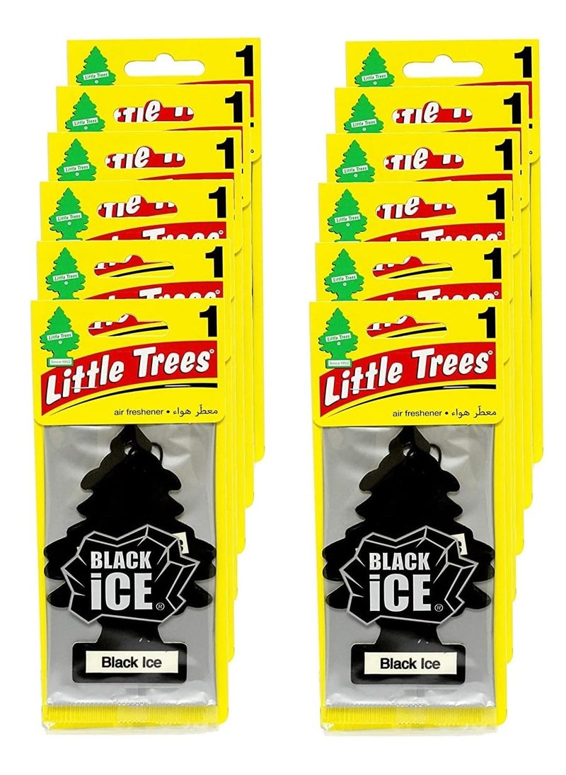 LITTLE TREES Car Air Freshener Hanging Paper Tree for Home or Car Black Ice 12 Pack - pzsku/Z7911AD5F927285CB111AZ/45/_/1728853721/04988f88-bb57-4b24-ac0a-606552361232