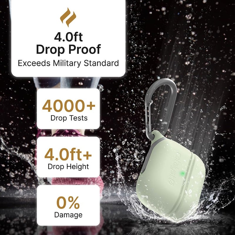 Catalyst Waterproof Case for AirPods Pro 2nd Generation and AirPods Pro 1st Generation - Wireless and USB-C Charging Compatible, One Piece Design, High Drop Protection Case with Carabiner - Image 3