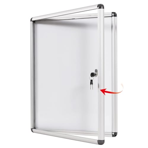 S SWANCROWN لوحة إعلانات مغناطيسية قابلة للمسح SWANCROWN مع إطار ألمنيوم 26x20 بوصة (4xA4) - Image 1