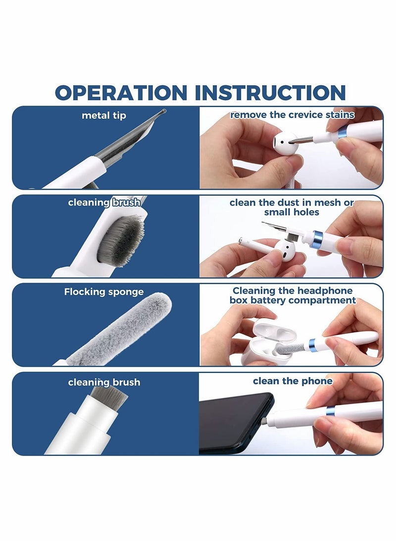 Y&D 4 In 1 Cleaning Kit for Earphone Case, SYOSI Tools iPhone and Keyboard, Soft Brush Pen Bluetooth Huawei, Samsung, MI - Image 2