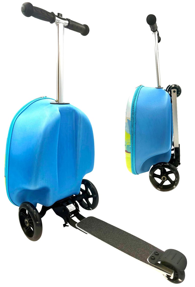 Fast Forward Bluey 18" Ride-On Suitcase Scooter - Bluey Lightweight Carry-On Foldable Scooter Luggage - Image 3