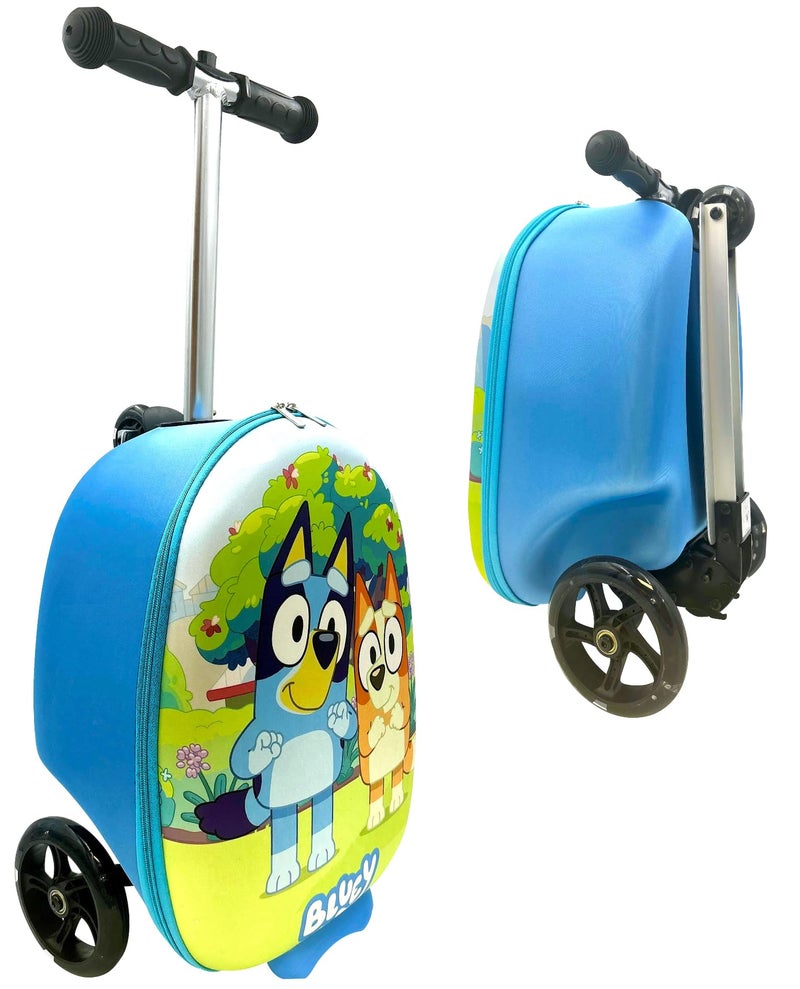 Fast Forward Bluey 18" Ride-On Suitcase Scooter - Bluey Lightweight Carry-On Foldable Scooter Luggage - Image 2