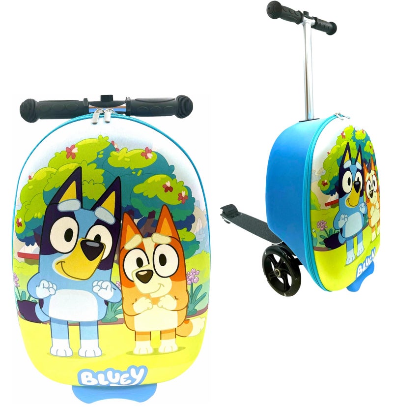 Fast Forward Bluey 18" Ride-On Suitcase Scooter - Bluey Lightweight Carry-On Foldable Scooter Luggage - Image 1