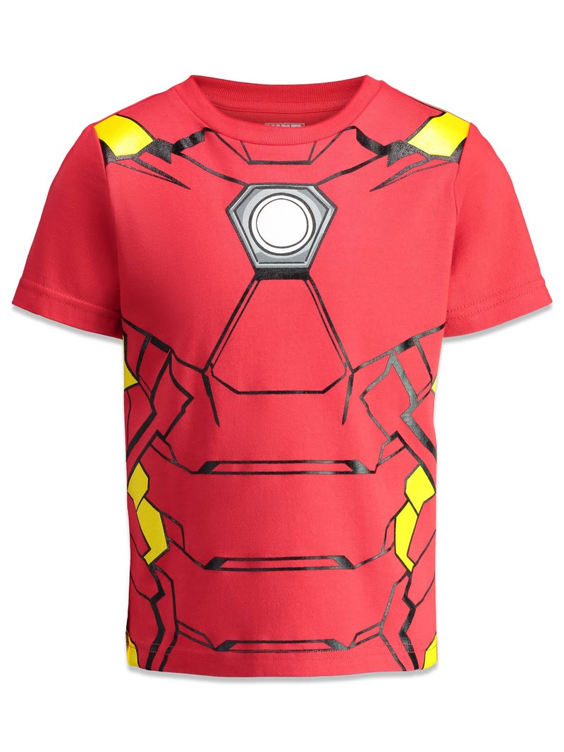 Marvel Captain America Black Panther Iron Man Hulk Toddler Boys Short Sleeve T-Shirt 4T - Image 5
