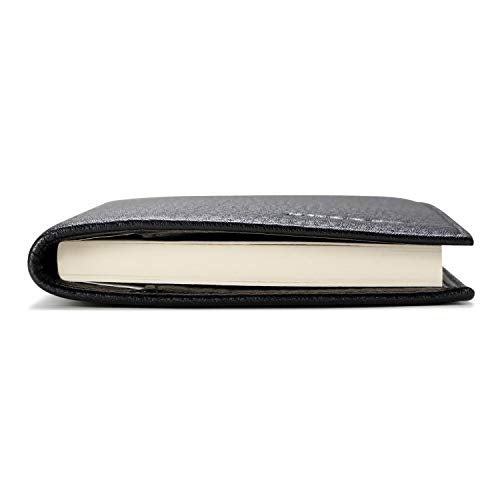HISCOW Supple Leather Checkbook Cover with Free Divider - Italian Calfskin (Pebbled Black) - Image 5