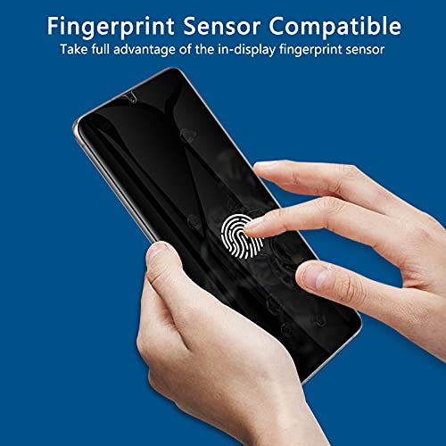 LYWHL 2+2 Pack for Samsung Galaxy S20 Ultra Privacy Screen Protector, Anti-Spy Black Full Adhesive Flexible Film + Camera Lens Glass Protector for Galaxy S20 Ultra - Image 3