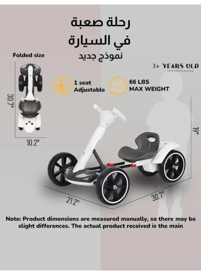 MARAH TOYS Foldable Electric Ride-On Car with Remote Control – 4-Wheel Kids Ride-On Toy | Safe & Sturdy Structure, Front Anti-Collision, Easy Steering, One-Motor, Dual-Battery | Supports Up to 50kg – Ages 4+ - Image 4