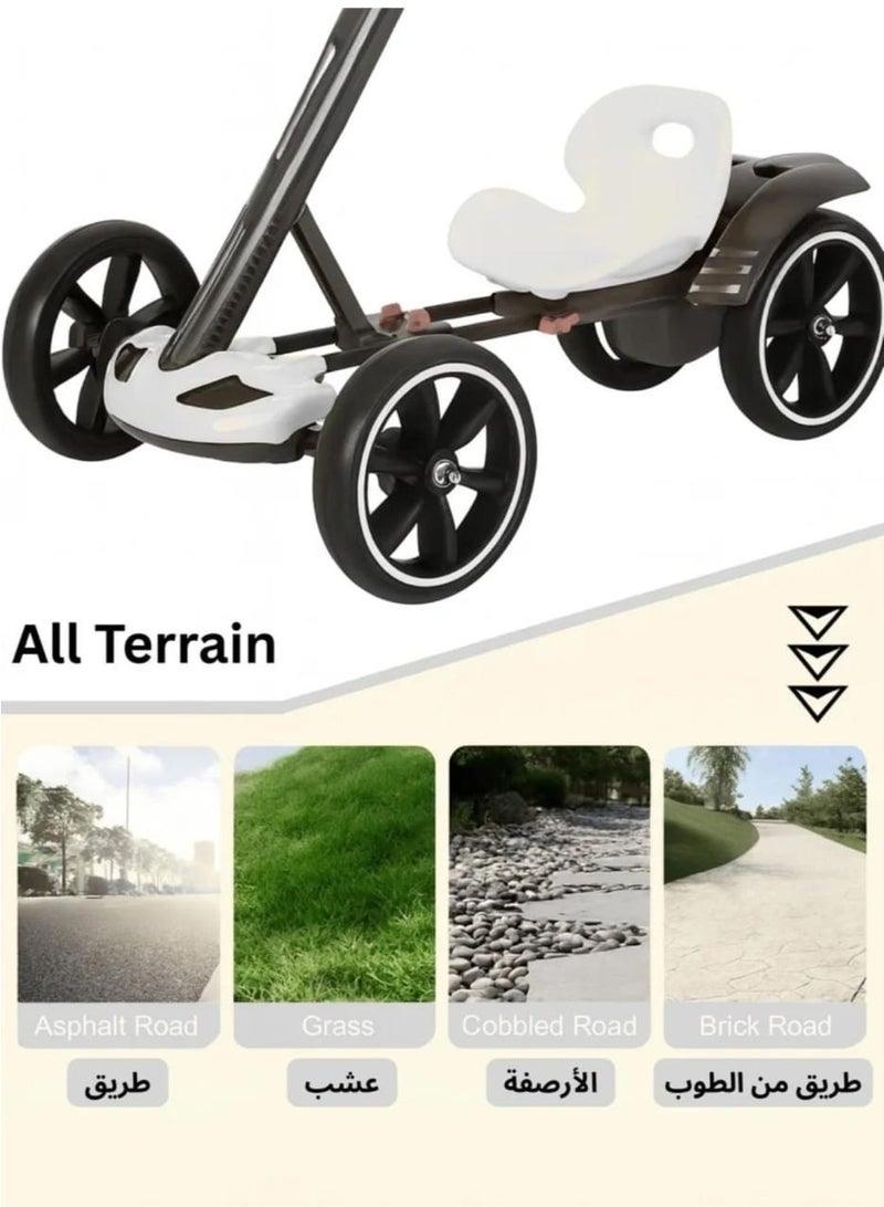 MARAH TOYS Foldable Electric Ride-On Car with Remote Control – 4-Wheel Kids Ride-On Toy | Safe & Sturdy Structure, Front Anti-Collision, Easy Steering, One-Motor, Dual-Battery | Supports Up to 50kg – Ages 4+ - Image 2