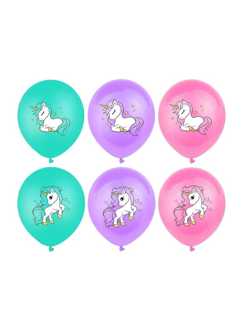 LA FIESTA Unicorn Balloons for Birthday Decoration - 18 Pcs  - Image 2