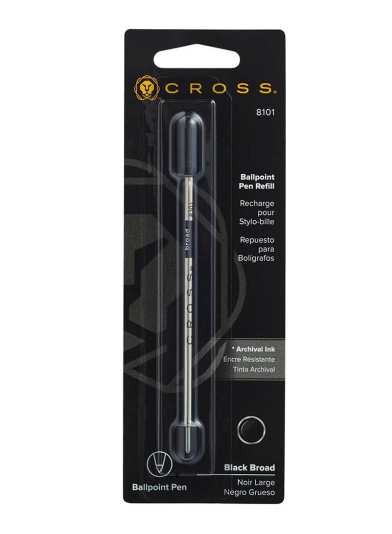 Cross 1-Piece Ballpoint Pen Refill Broad Tip Black Ink  - Image 1