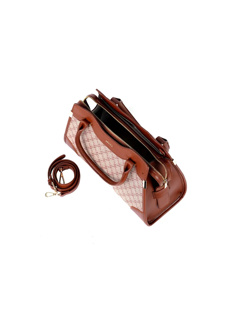 AMICA Fallon Signature Monogramed Women’s Satchel Handbag