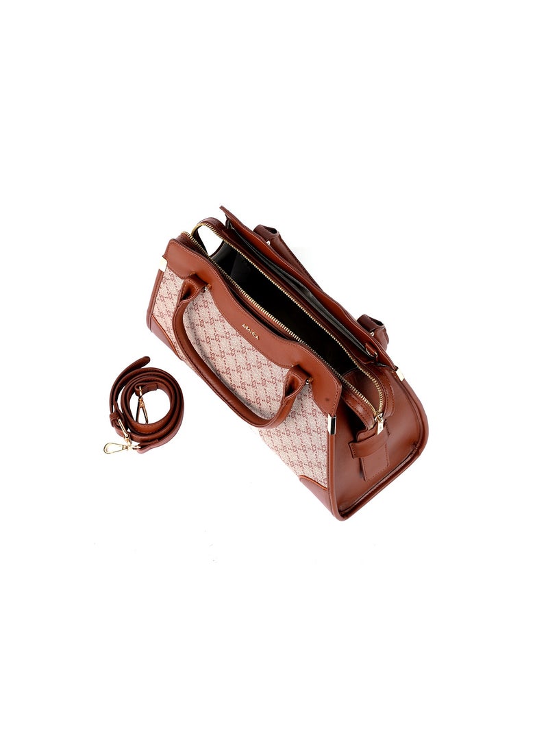 AMICA - Fallon Signature Monogramed Women’s Satchel Handbag - Image 1
