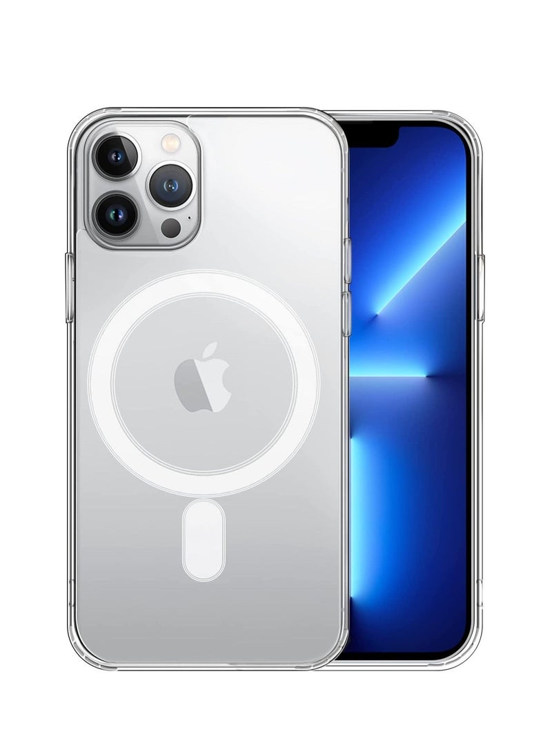 Raxoom iPhone 13 Clear Case with Magsafe Magnetic Wireless Charging Compatible Transparent Cover - Image 1