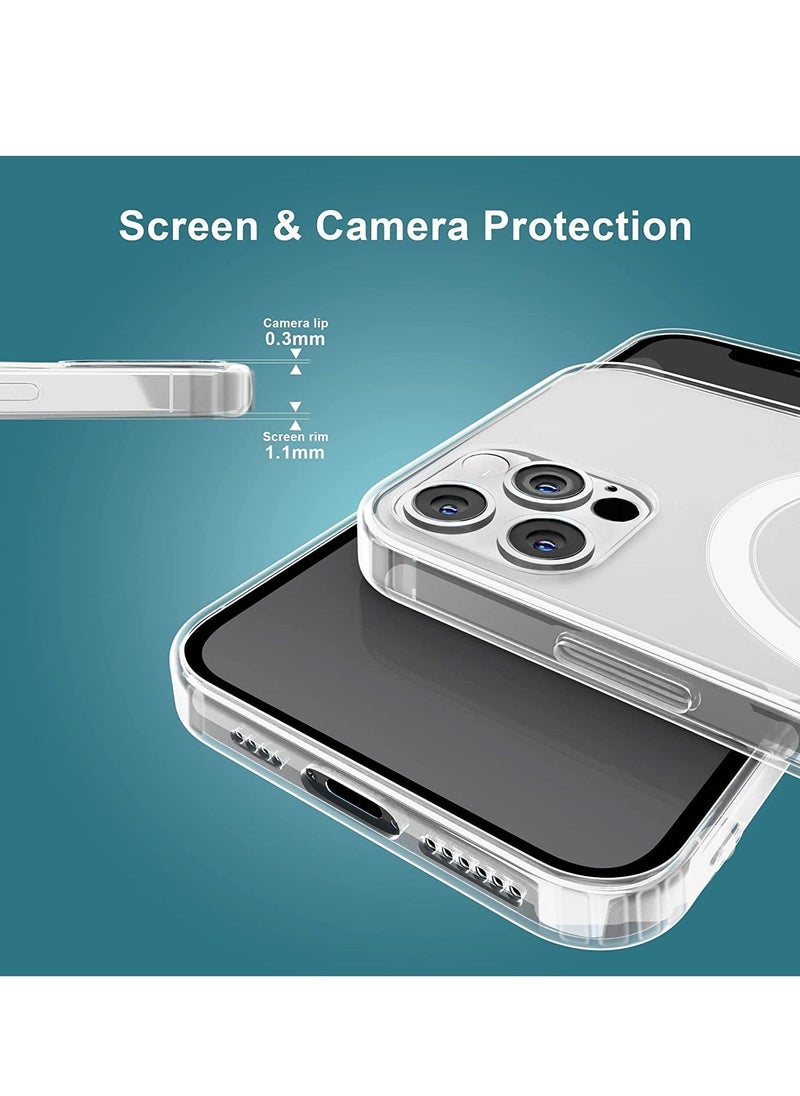 Raxoom iPhone 13 Clear Case with Magsafe Magnetic Wireless Charging Compatible Transparent Cover - Image 3