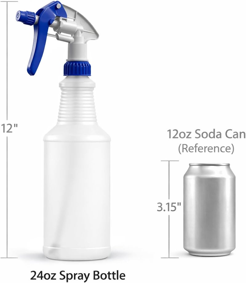 Bar5F Empty Plastic Spray Bottle 16 oz, Professional, Chemical Resistant, Blue/White M-Series Fully Adjustable Heavy Duty Sprayer from Fine to Stream (Pack of 1) - Image 4