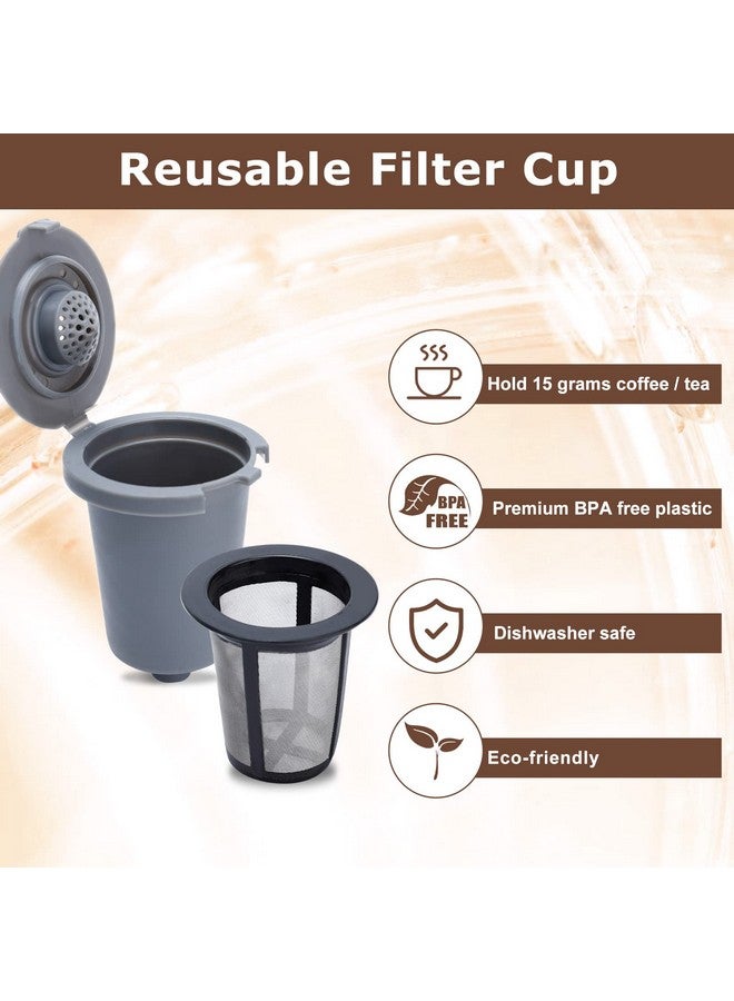 KEEPOW 2PCS Reusable Filter Cup for Cuisinart Coffee Maker Filter Replacement Parts, Reusable Coffee Filters for Cuisinart Single Serve Coffee Maker for HomeBarista Reusable Filter Cup - Image 3