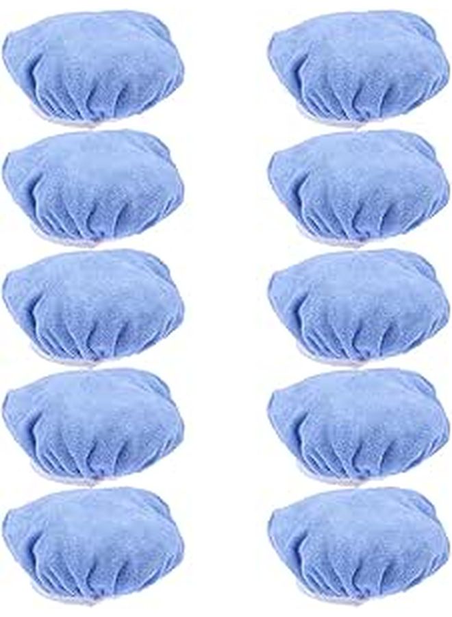 NUOBESTY 10pcs Microfiber Car Waxing Buffing Bonnet Covers Vehicle Polishing Pads 9 Inch - Image 1