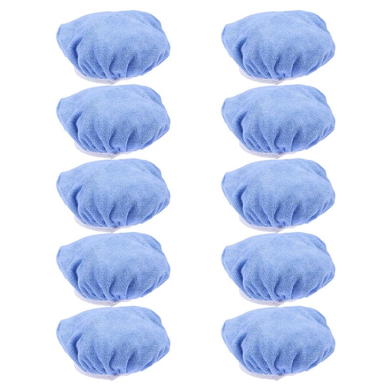 NUOBESTY 10pcs Microfiber Car Waxing Buffing Bonnet Covers Vehicle Polishing Pads 9 Inch - Image 2