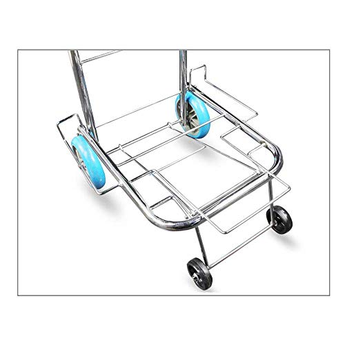 Gikvni Folding Platform Luggage Cart, 6-Wheel Steel Hand Truck, 150 kg Capacity, Black & Gray, 10x30 cm - Image 3
