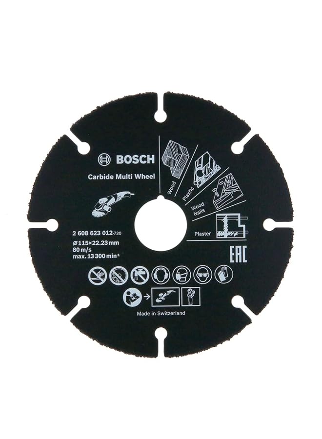 BOSCH Cide Multi Wheel Cutting Disc Provides A Durable And Safe Work Performance On Multi Material For Small Angle Grinders 1Piece 115 Mm Diameter - Image 1