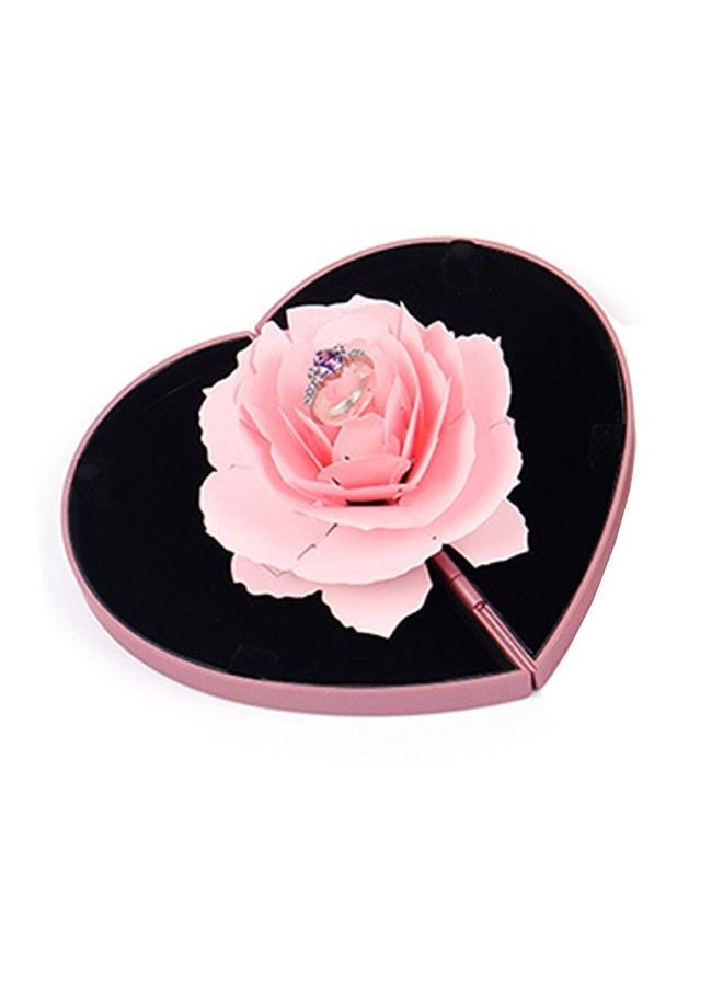 Generic - Rose Engagement Ring Box, Ring Rose Box Surprise Jewelry Storage Holder for Woman as Proposal Engagement Wedding Ring Jewelry Gift Case (Pink) - Image 1