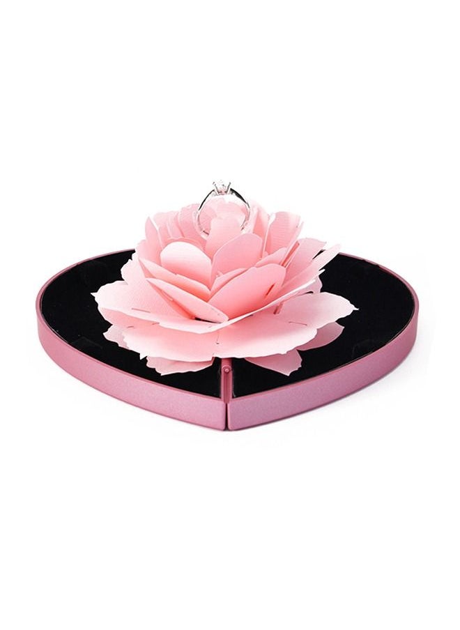 Generic - Rose Engagement Ring Box, Ring Rose Box Surprise Jewelry Storage Holder for Woman as Proposal Engagement Wedding Ring Jewelry Gift Case (Pink) - Image 1