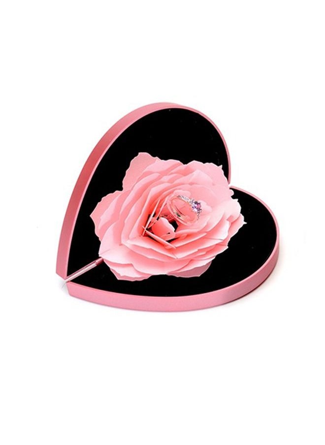 Generic - Rose Engagement Ring Box, Ring Rose Box Surprise Jewelry Storage Holder for Woman as Proposal Engagement Wedding Ring Jewelry Gift Case (Pink) - Image 1