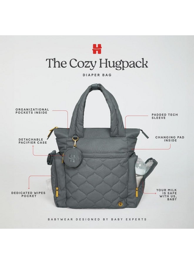 HUGGIES Huggies Cozy Hugpack Tote Diaper Bag, Black Quilted  - Image 3