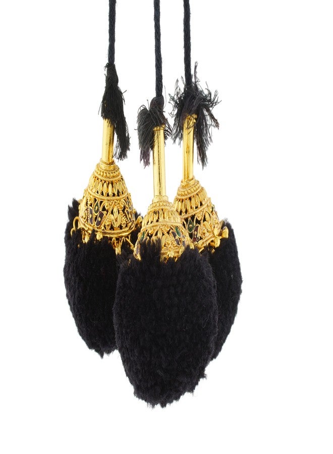 VAMA Traditional Black Hair Decoration Bridal Savaram Kunjalam Kemp Ready Jada Billalu Jadaisaram Bharatanatyam Kunjalam for Women - Image 2