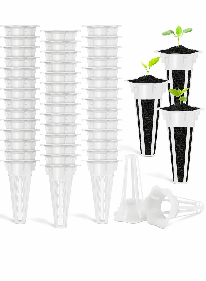 واي آند دي 50PCS Grow Baskets, Plant Growing ContainersReplacement Basket Pod for Sponges and Hydroponic System (White) - Image 1