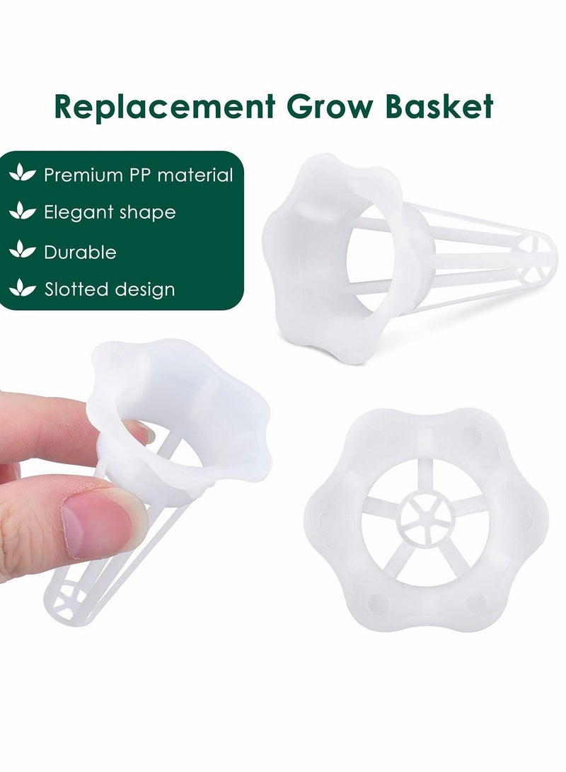 واي آند دي 50PCS Grow Baskets, Plant Growing ContainersReplacement Basket Pod for Sponges and Hydroponic System (White) - Image 2