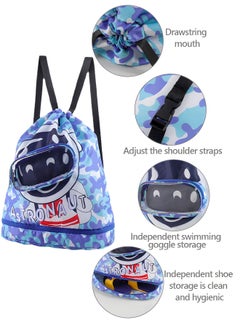 GROIC Swimming Backpack for Kids,Kids Swim Cap with Swimming Goggles Nose Clip Earplug and Storage Bag,Children's Swimming Suit  - Image 4