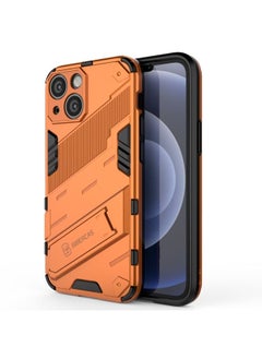 Generic Case Cover For iPhone 13 Punk Armor 2 in 1 PC + TPU Phone Case with Invisible Holder Orange 