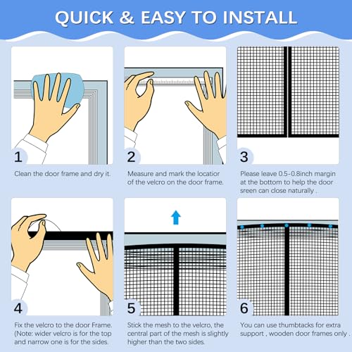 Iduontis Garage Door Screen for 2 Car Garage 16x7FT, Magnetic Screen Garage with Retractable Fiberglass Mesh and Heavy Duty Weighted Bottom, Easy Assembly & Pass, Hands Free Door Screen Kit - Image 5