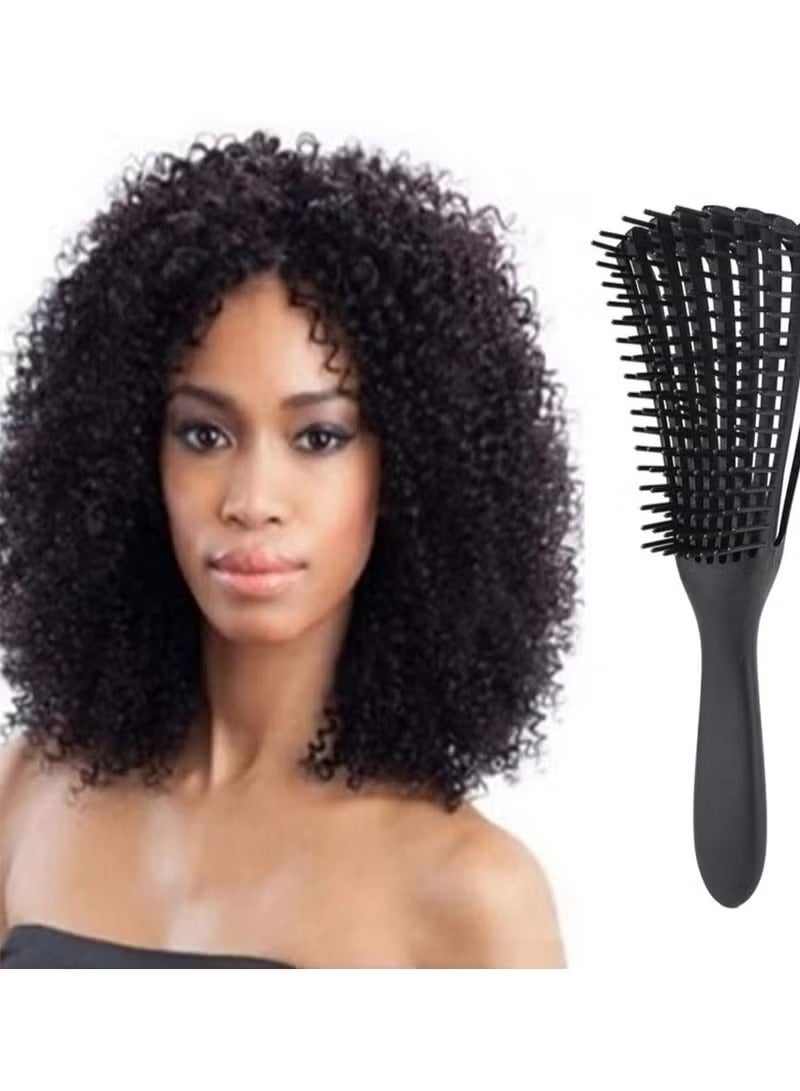 ORiTi Hair Detangler Brush Natural Wet Detangling Brush for Kinky Curly Hair, Black - Image 2