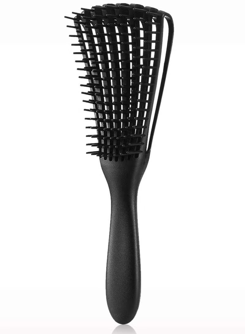 ORiTi Hair Detangler Brush Natural Wet Detangling Brush for Kinky Curly Hair, Black - Image 1