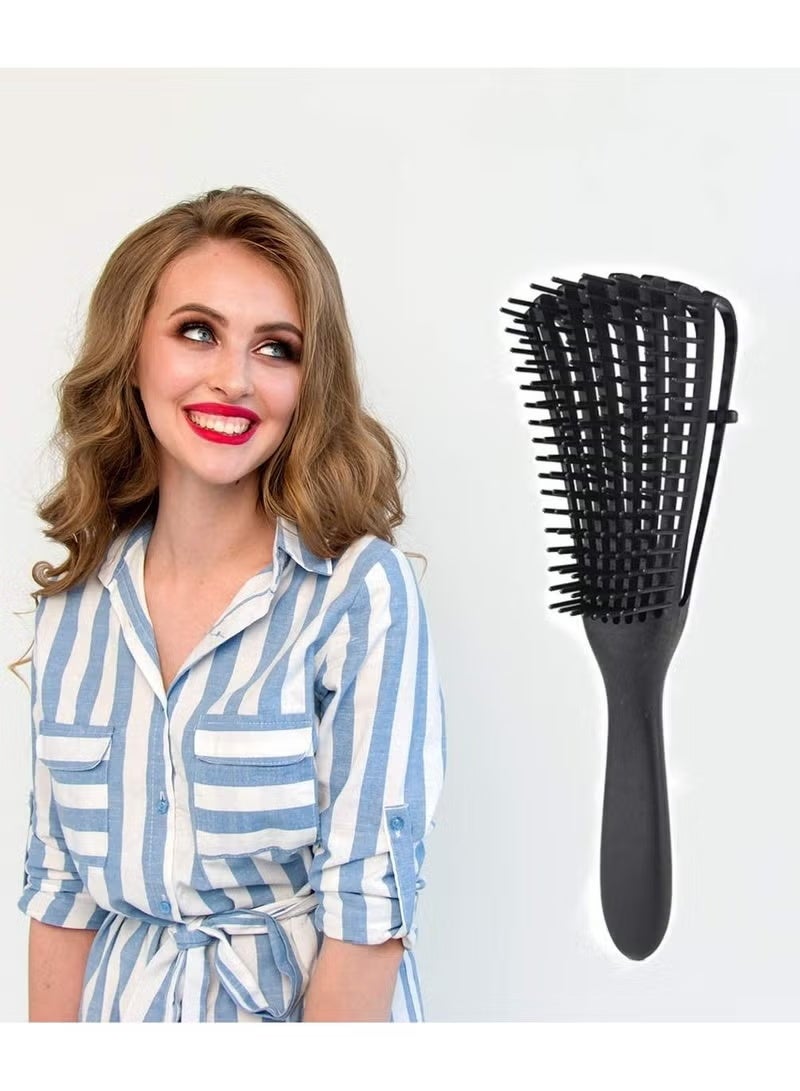 ORiTi Hair Detangler Brush Natural Wet Detangling Brush for Kinky Curly Hair, Black - Image 3