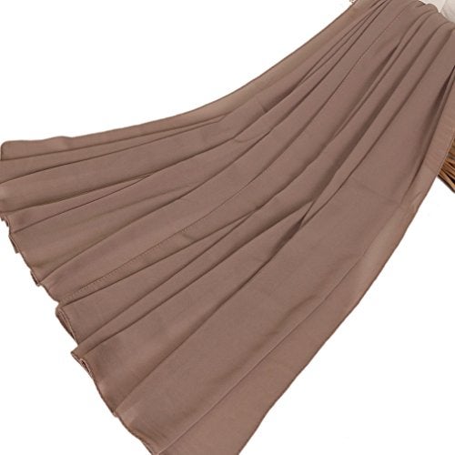 LMVERNA Popular Summer Hijab Scarf Luxurious Chiffon Hijab Long Scarf Wrap Scarves (Khaki) - Image 4