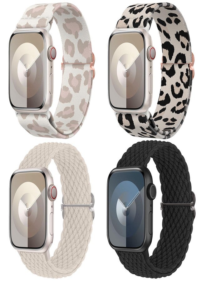 Delidigi Stretchy Bands Compatible for Apple Watch Band Women 40mm 38mm 41mm 42mm 44mm 45mm 46mm 49mm, Nylon Braided Straps for iWatch Series 11 10 9 8 7 6 SE 5 4 3 Ultra Ultra 3 2 - Image 1