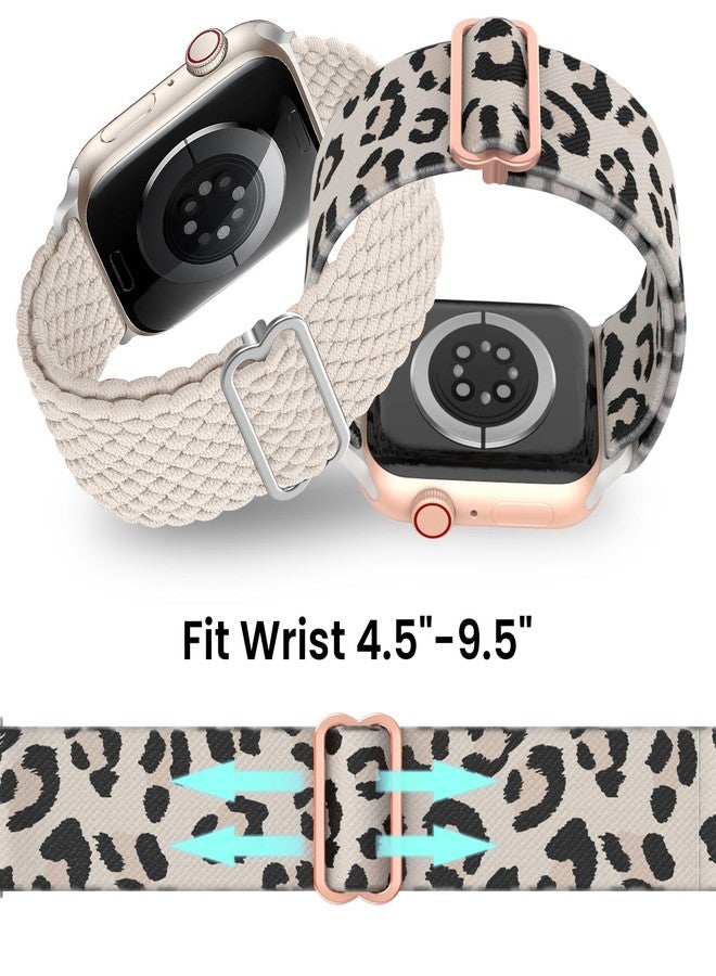 Delidigi Stretchy Bands Compatible for Apple Watch Band Women 40mm 38mm 41mm 42mm 44mm 45mm 46mm 49mm, Nylon Braided Straps for iWatch Series 11 10 9 8 7 6 SE 5 4 3 Ultra Ultra 3 2 - Image 4