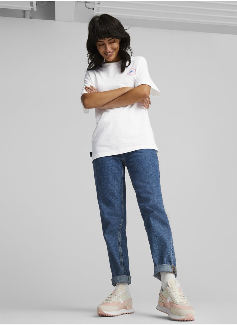 PUMA - Future Rider Displaced Womens Pink Sneakers - Image 1