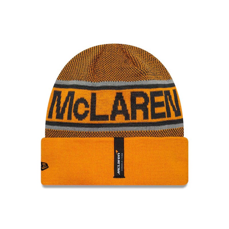 F1 McLaren 2022 Team Bobble Cuff Beanie Hat Orange - Image 2